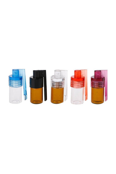 SNUFF - VIAL and PLASTIC LID FLIP SPOON L 57MM