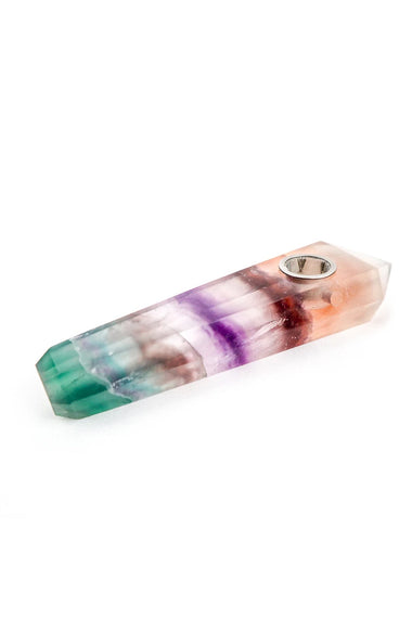 PIPE - CRYSTAL RAINBOW FLUORITE CLEAR POINT