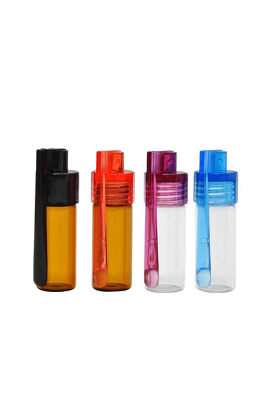 SNUFF - VIAL and PLASTIC LID FLIP SPOON L 57MM