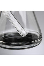 GRAV SMALL, BLACK ACCENT BEAKER BASE WATER PIPE 32B.3