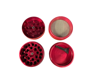 GRINDER - 4 PART SOFT RED 50mm