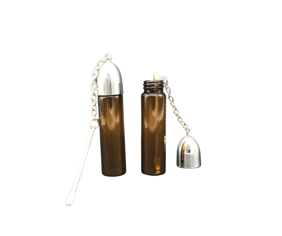 SNUFF - SB VIAL W/ CHAIN SPOON YH280-72mm