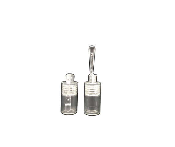SNUFF - SB VIAL & PLASTIC LID FLIP SPOON YH250-36mm