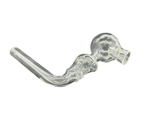 PIPE - GLASS NA SKULL CLEAR 90deg
