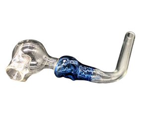 PIPE - GLASS NA SKULL BLUE 90deg