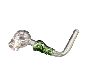 PIPE - GLASS NA SKULL GREEN 90deg