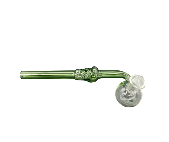 PIPE - GLASS NA SKULL GREEN SLIP