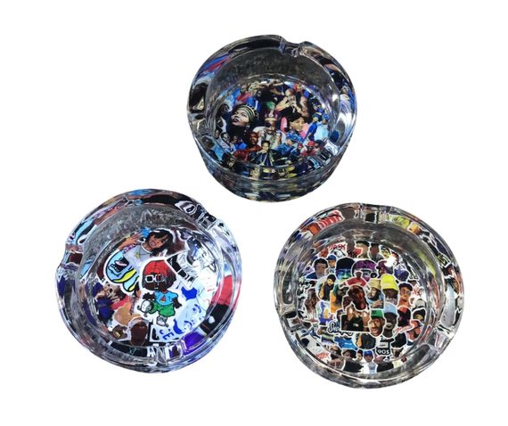 ASHTRAY - GLASS FAMOUS FACE ASH085C4