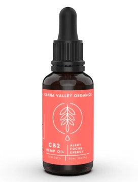 HEMP - CANNA VALLEY ORGANICS CB2 OIL ENERGY, FOCUS, ALERT