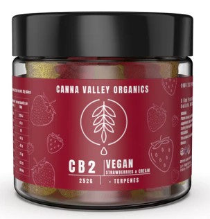 HEMP - CANNA VALLEY ORGANICS CB2 STRAWBERRIES AND CREAM GUMMIES