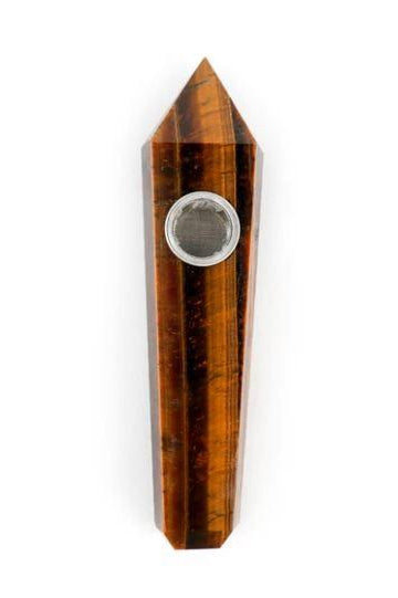 PIPE - CRYSTAL TIGER EYE STONE