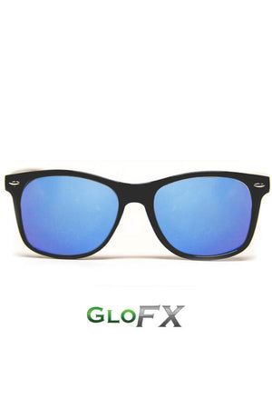 GLASSES - DIFFRACTION ULTIMATE BLACK BLUE MIRROR