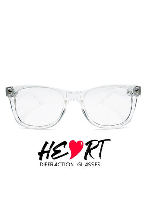 GLASSES - DIFFRACTION HEART EFFECT CLEAR