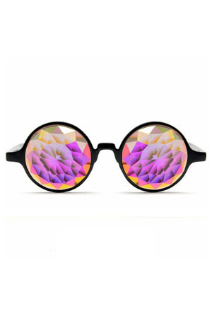 GLASSES - KALEIDOSCOPE BLACK FRACTAL RAINBOW