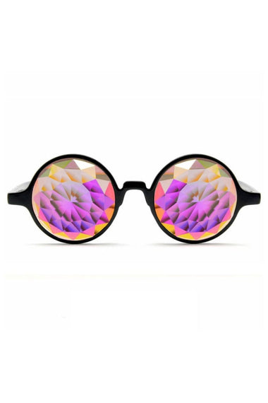 GLASSES - KALEIDOSCOPE BLACK FRACTAL RAINBOW