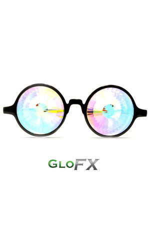 GLASSES - KALEIDOSCOPE BLACK WORMHOLE RAINBOW