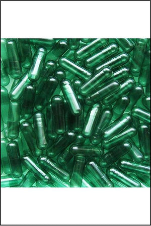 CAPSULES - EMPTY SIZE 0 M VEGE GRN TRN 100pk